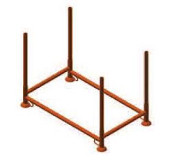 Palete metálica para prumos